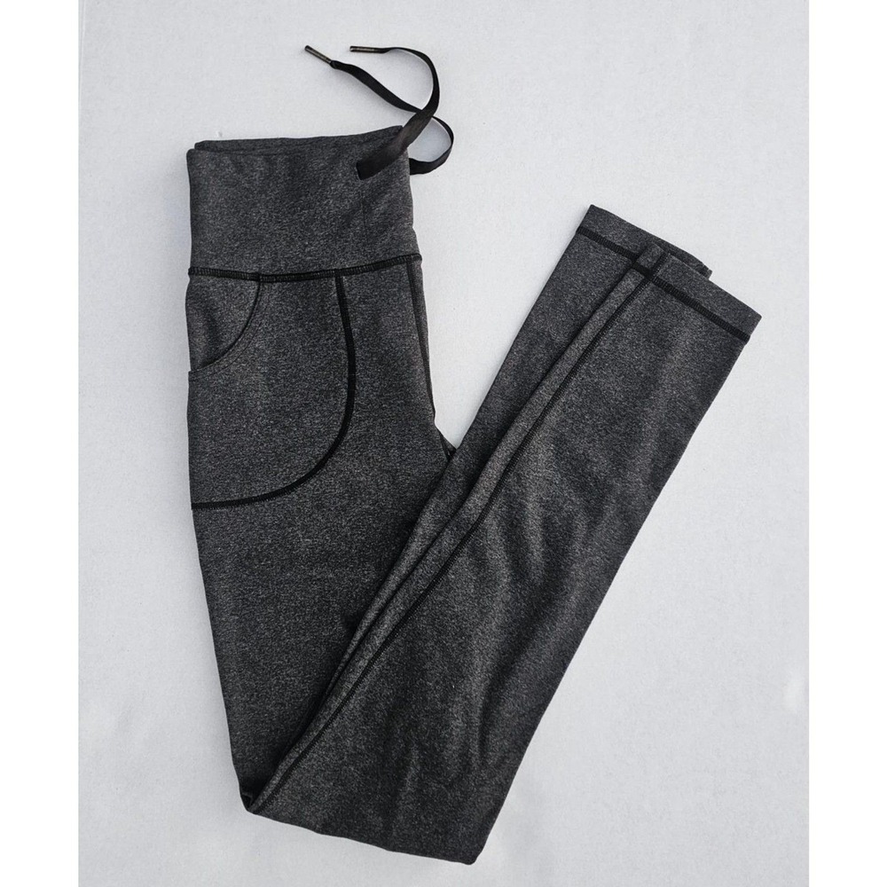 Lululemon Will Pant 6 Luon Charcoal Squat Proof Roll Down 30.5 In Yoga Leggings
